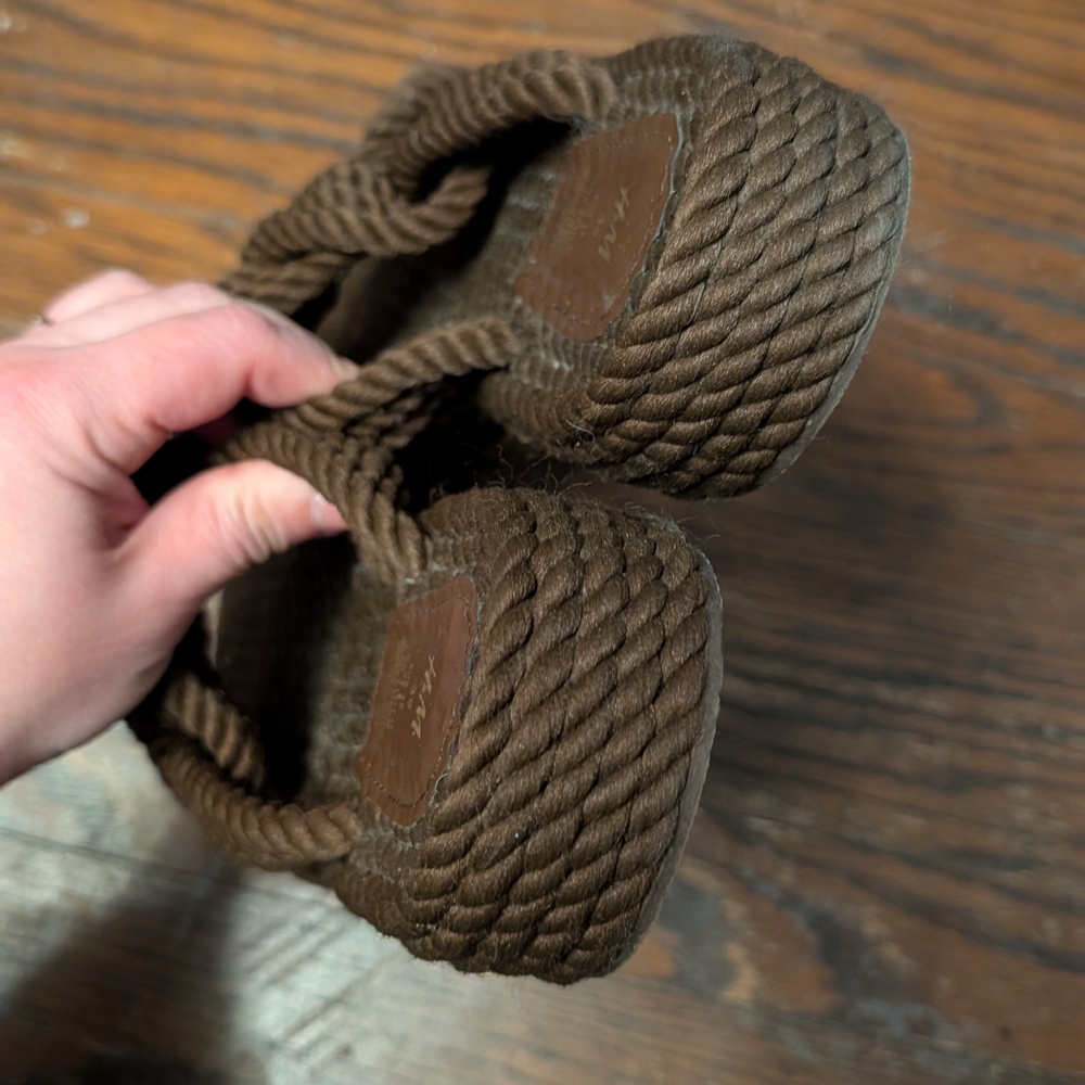 H&M Brown Rope Mules Size 8 - Picture 4 of 5